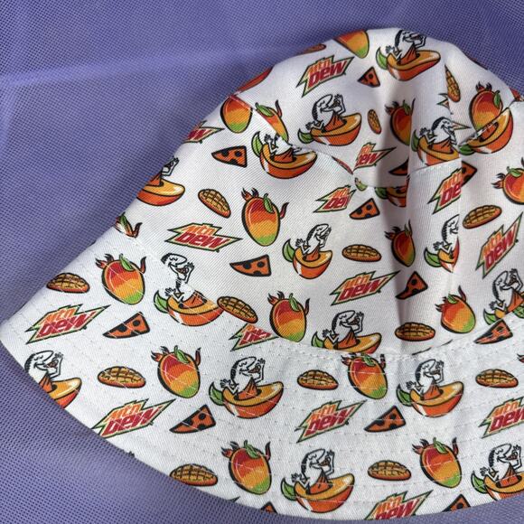 Little Caesars Reversible Mango Mountain Dew Hat Limited Edition. Rare Hat J3 - Picture 2 of 5